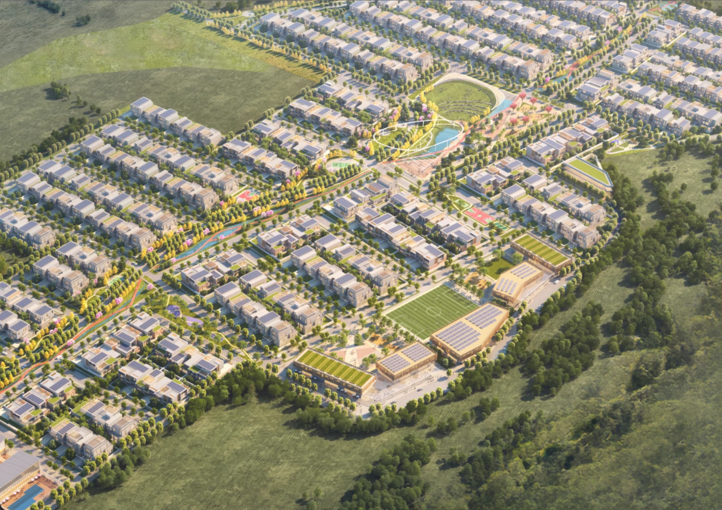 Sun View Harmony township aerial view